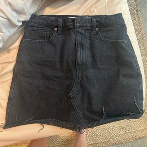 Black high waisted mini skirt